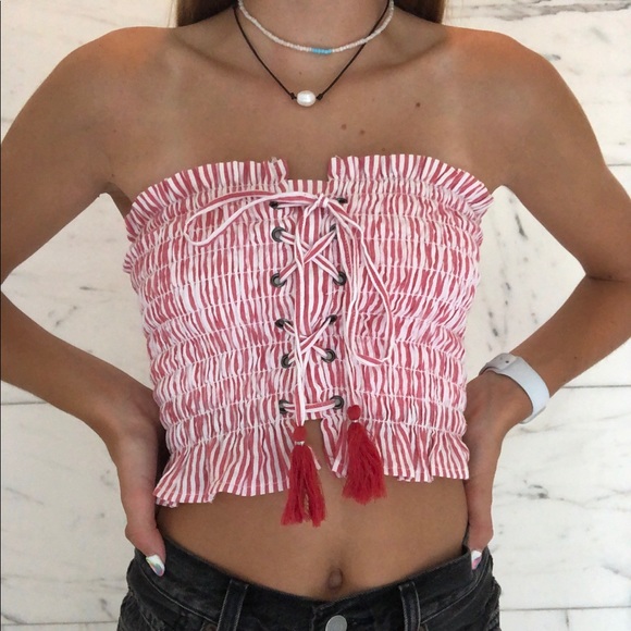 American Eagle Outfitters Tops - American Eagle Ruched Tube Top